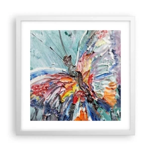 Poster în ramă albă - Pictat de natura - 40x40 cm