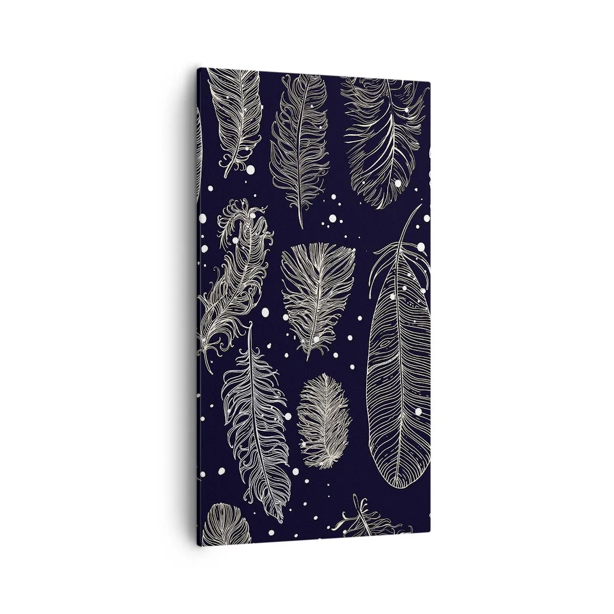 Tablou pe pânză - Dantelă cu pene - 55x100 cm