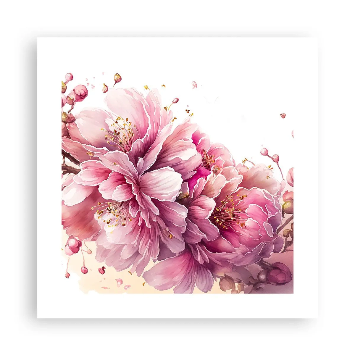 Poster - Flori de cireș - 40x40 cm