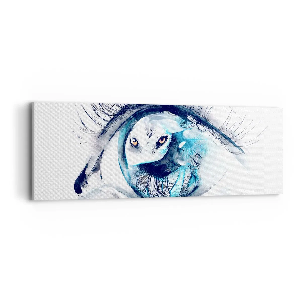 Tablou pe pânză - Ochi în ochi cu sălbăticia - 90x30 cm