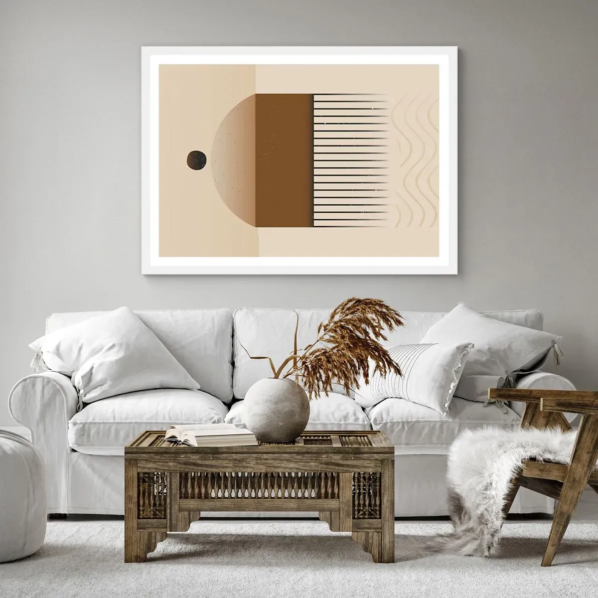 Poster în ramă albă - Stări diferite - 50x40 cm