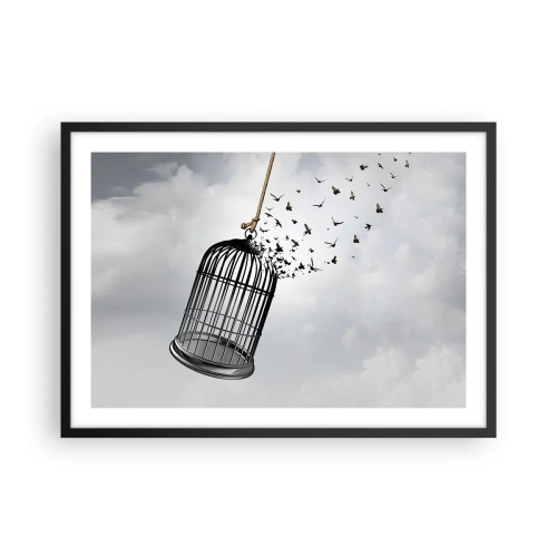 Poster în ramă neagră - Credință...Speranță...Libertate! - 70x50 cm