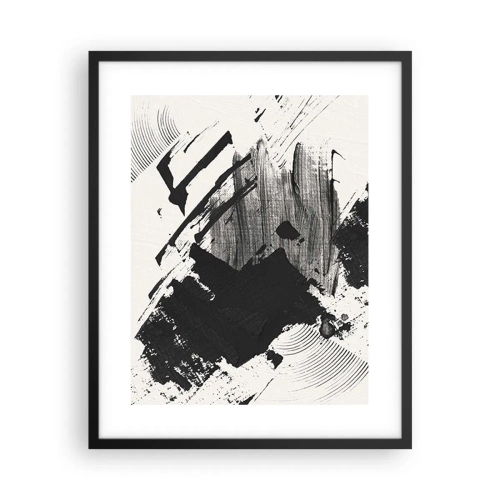 Poster în ramă neagră - Abstracție - expresie de negru - 40x50 cm