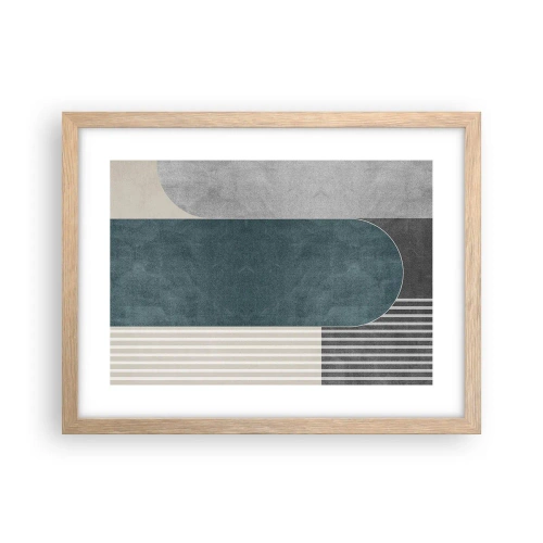 Poster în ramă de stejar deschis - Compoziție de nivel - 40x30 cm