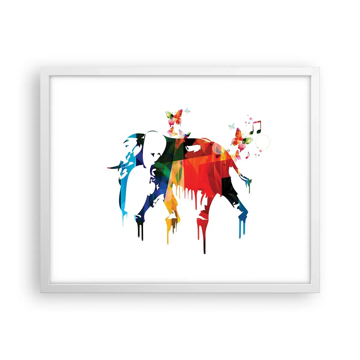 Poster în ramă albă - Toată lumea poate dansa - 50x40 cm