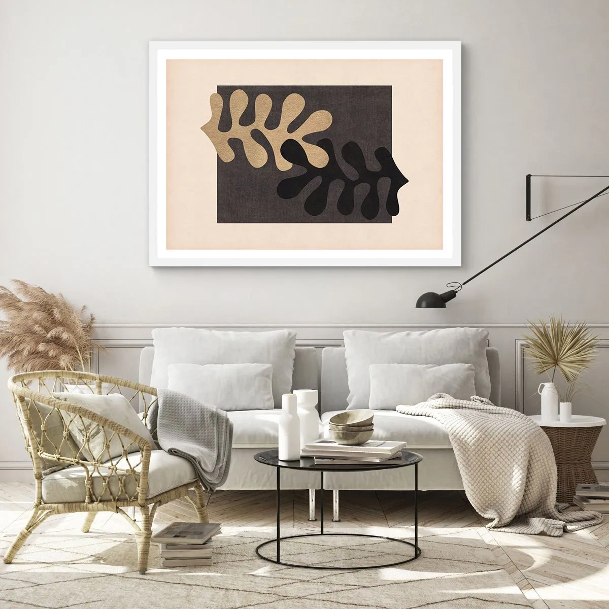 Poster în ramă albă - Absență și completare - 40x30 cm