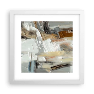Poster în ramă albă - Stratificare colorată - 30x30 cm