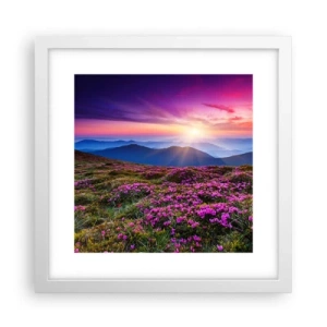 Poster în ramă albă - Ierburile proaspete miroseau puternic - 30x30 cm