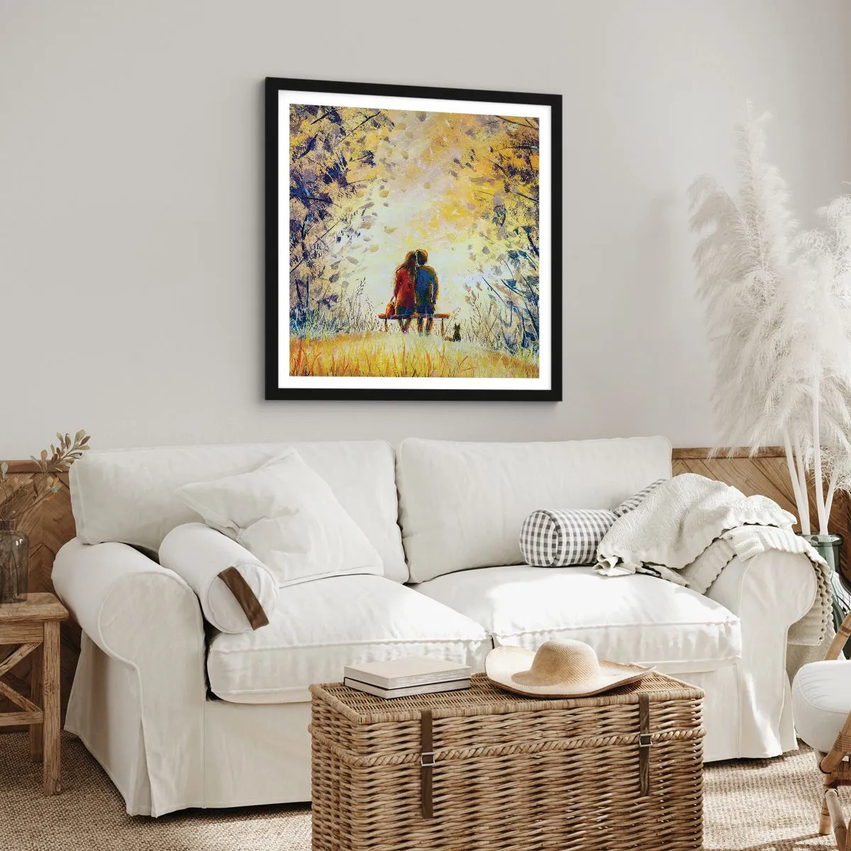 Poster în ramă neagră - Un moment magic - 30x30 cm