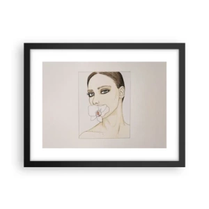 Poster în ramă neagră - Un simbol al eleganței și frumuseții - 40x30 cm