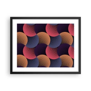 Poster în ramă neagră - Într-un ritm de cerc - 50x40 cm