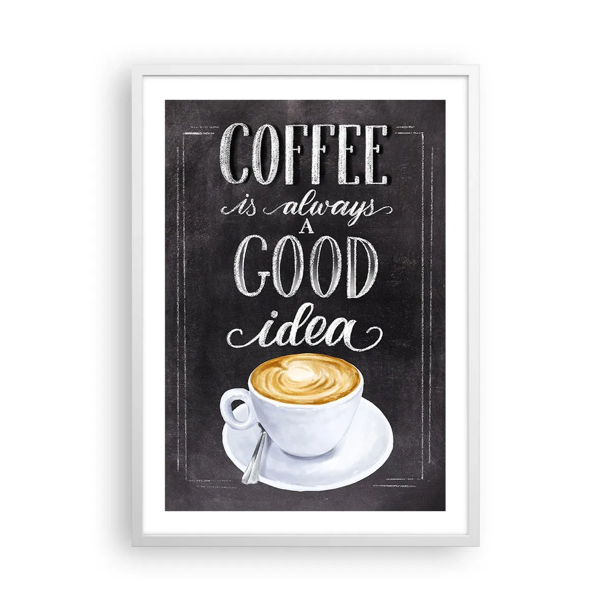 Poster în ramă albă - Of course! - 50x70 cm