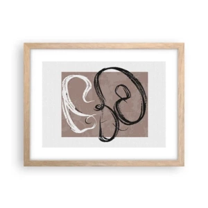 Poster în ramă de stejar deschis - Compoziția - căutarea plenitudinii - 40x30 cm
