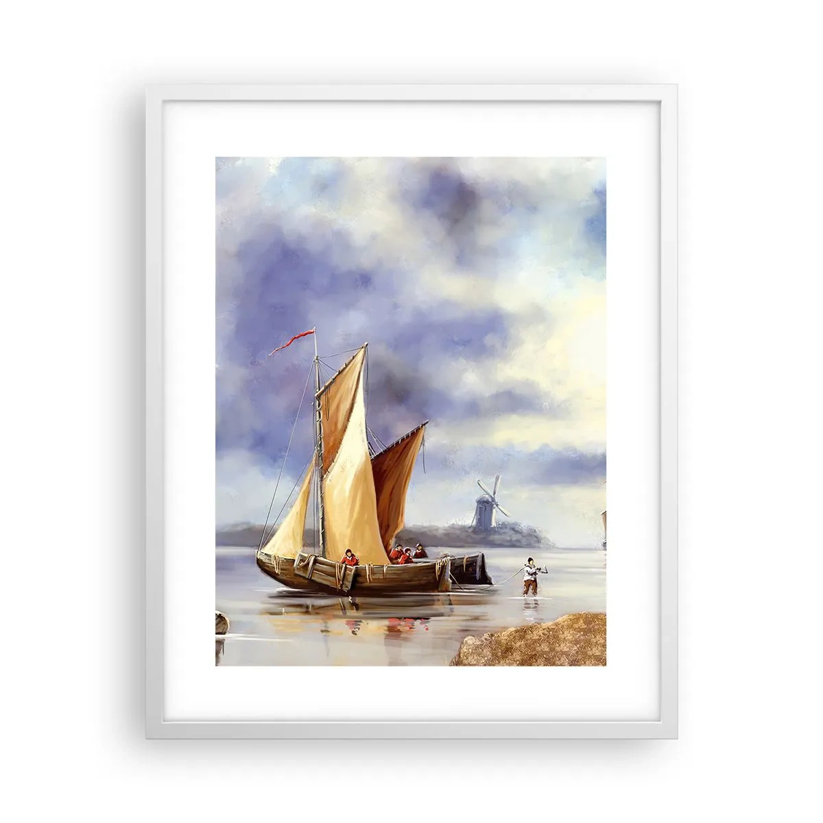 Poster în ramă albă - Întoarcerea marinarilor - 40x50 cm