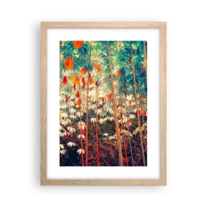 Poster în ramă de stejar deschis - Viața secretă a frunzelor - 30x40 cm