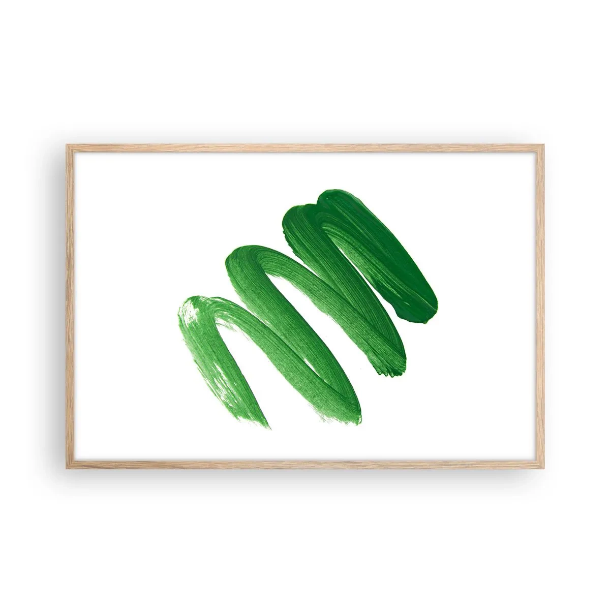 Poster în ramă de stejar deschis - Glumă verde - 91x61 cm