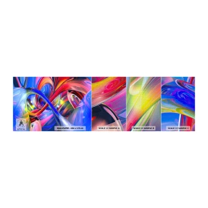 Mostră tapet Premium Canvas - Dansul culorilor - Abstracția, 3D, Grafică - 100x30 cm