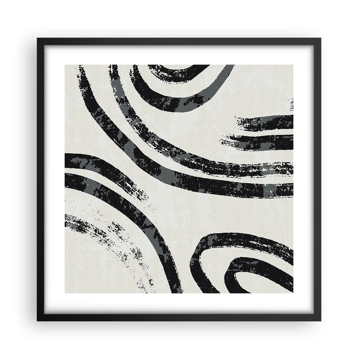 Poster în ramă neagră - Pe jumătate oprit - 50x50 cm