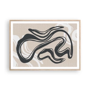 Poster în ramă de stejar deschis - Expresie multiplicată - 100x70 cm