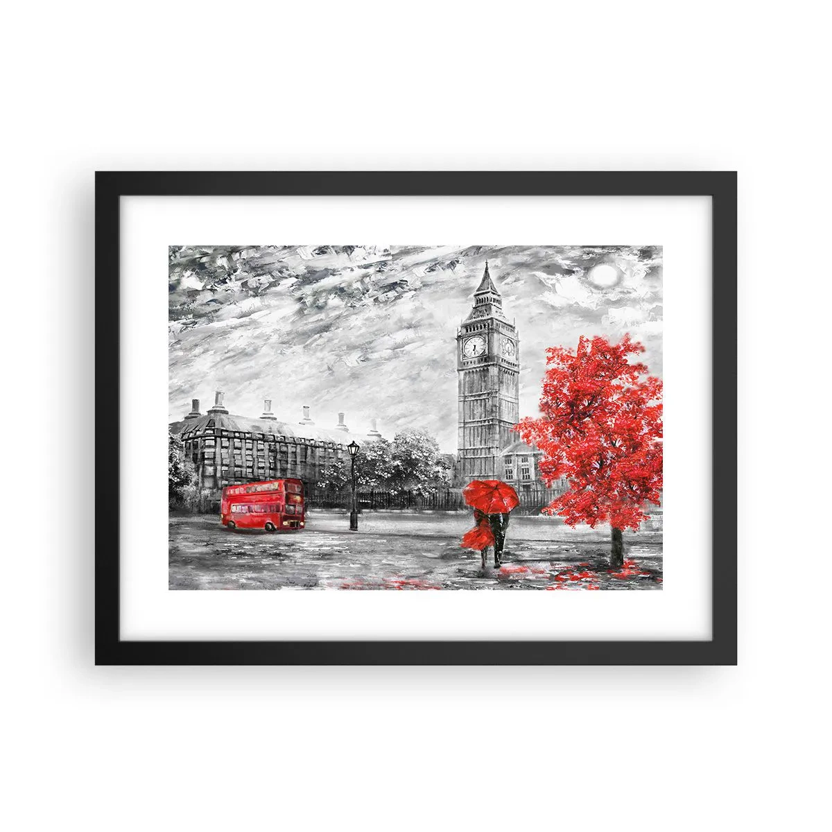 Poster în ramă neagră - O zi excitantă - 40x30 cm