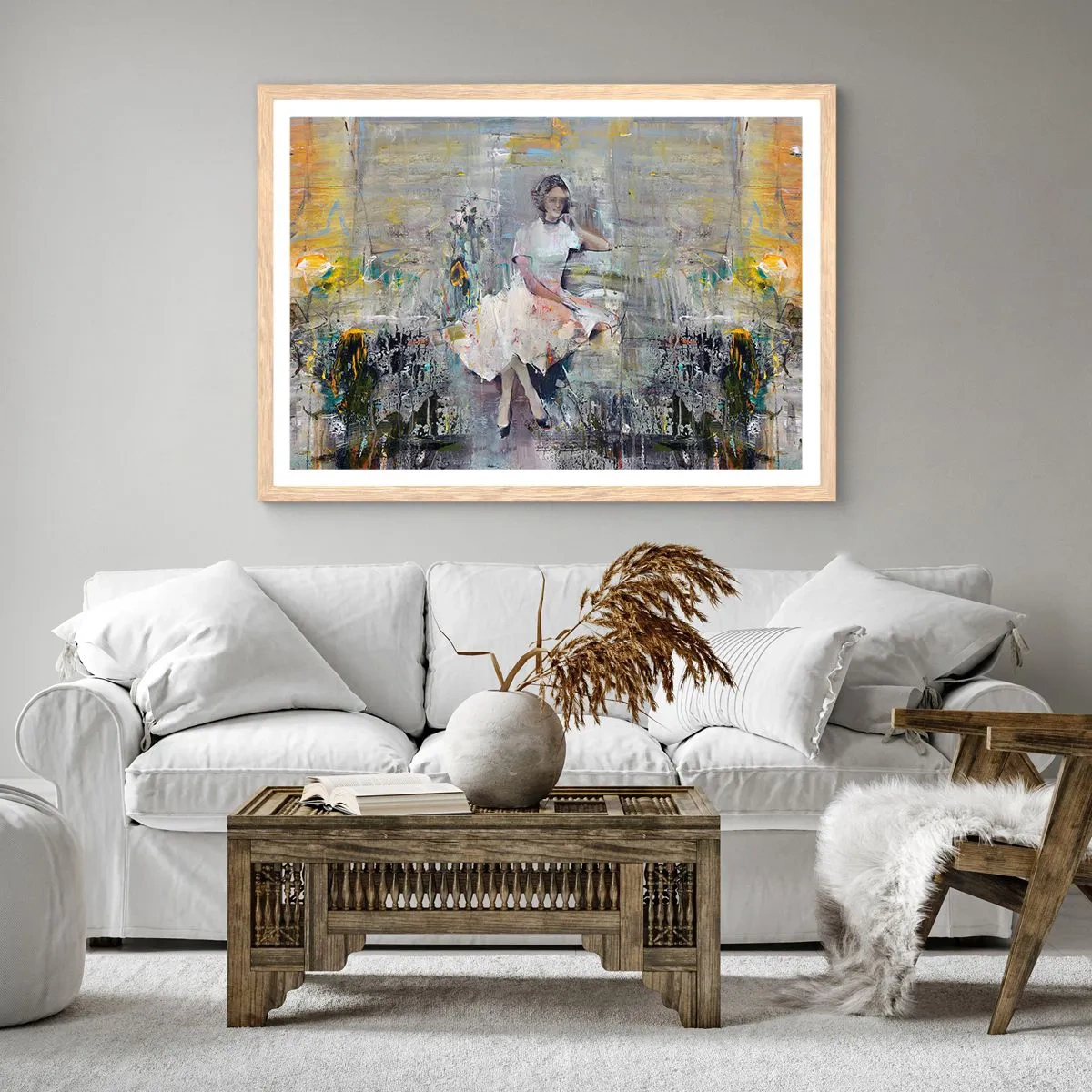 Poster în ramă de stejar deschis - Clasică și modernă - 50x40 cm