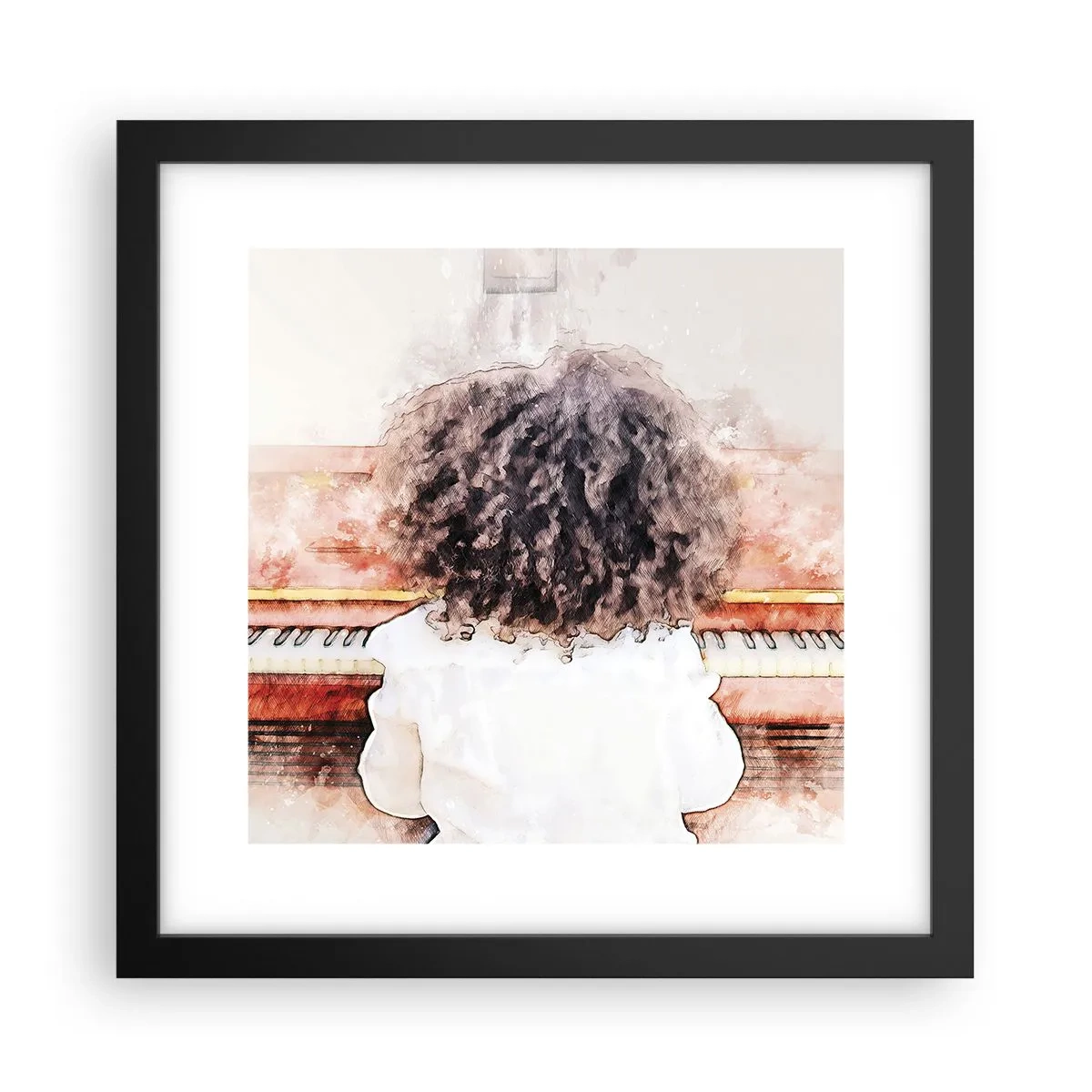 Poster în ramă neagră - Într-o lume a muzicii - 30x30 cm