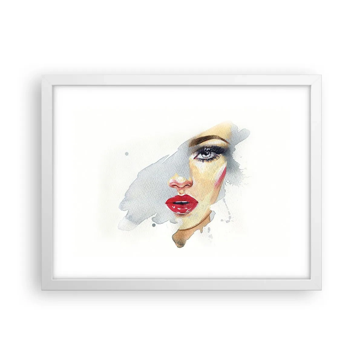 Poster în ramă albă - Reflecție într-o picătură de apă - 40x30 cm