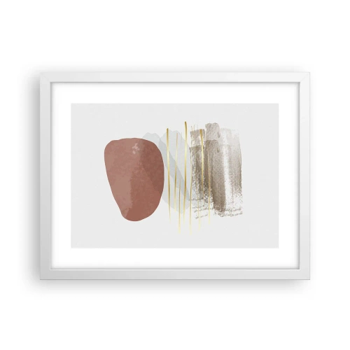 Poster în ramă albă - Colonadă abstractă - 40x30 cm