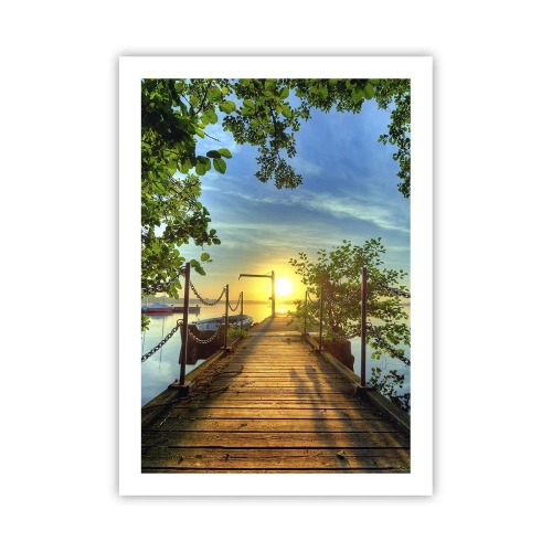 Poster - Apusul la malul apei - 50x70 cm