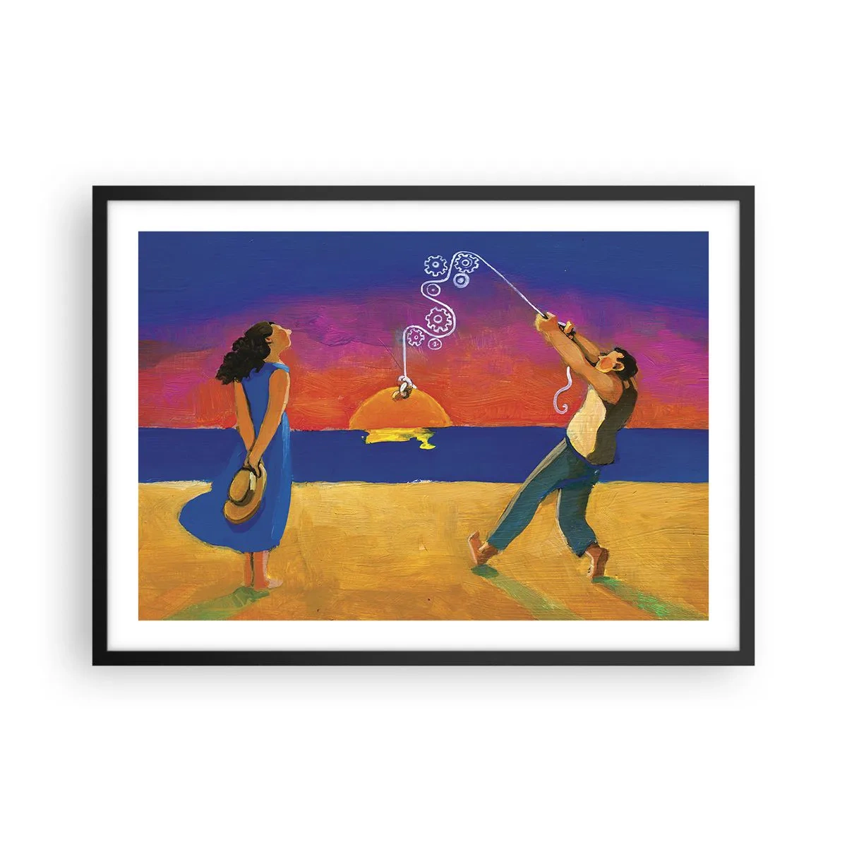 Poster în ramă neagră - Mai mult decât o stea din cer - 70x50 cm