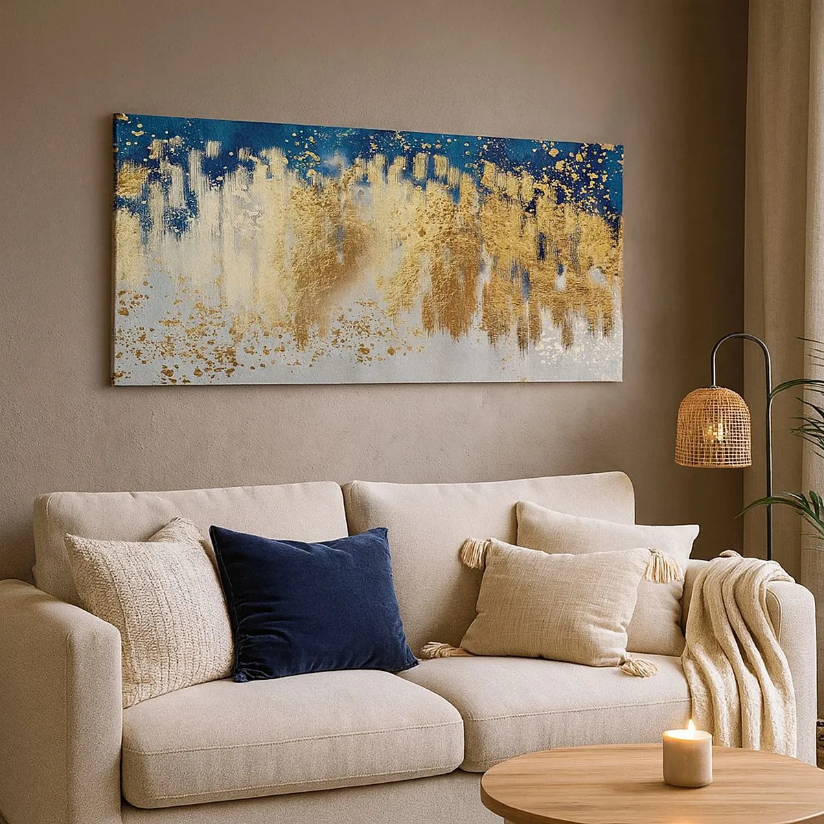 Tablou pe pânză - Compoziție modernă cu bliț - 100x40 cm