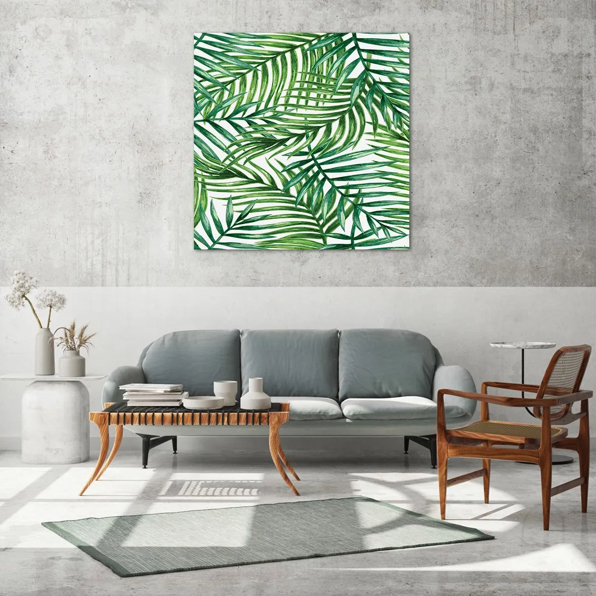 Tablou pe sticlă - Sub bolta verde - 50x50 cm