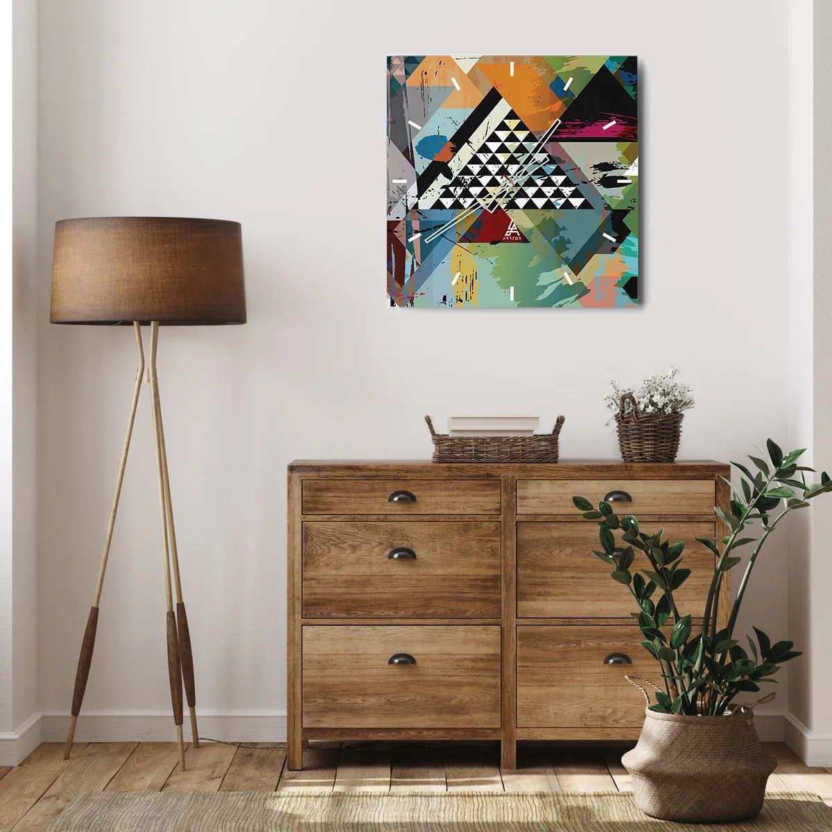 Ceas de perete - Ceas pe sticlă - Cât de simplu - 30x30 cm