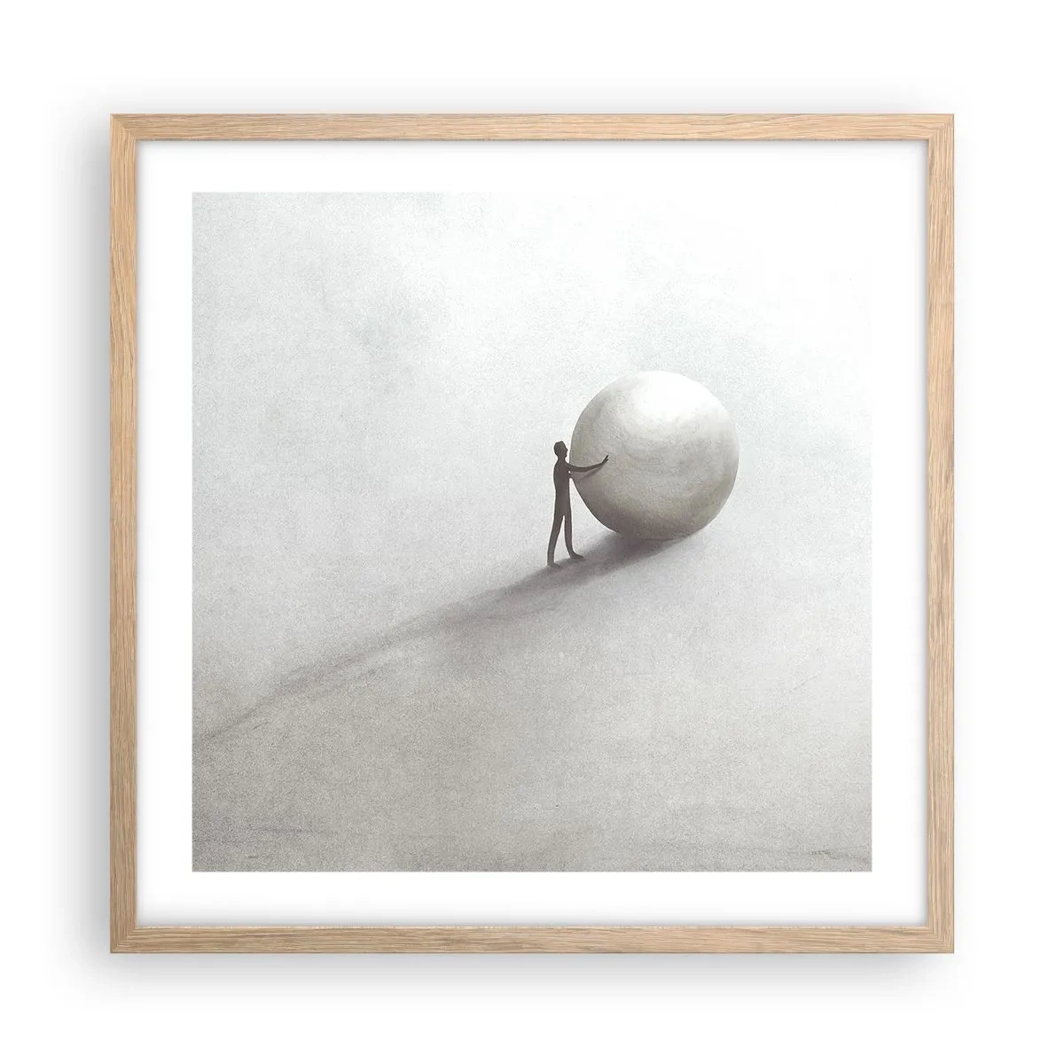 Poster în ramă de stejar deschis - Jocul vieții - 50x50 cm