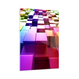 Tablou pe sticlă - Op-art împreună ca o echipă - 50x70 cm