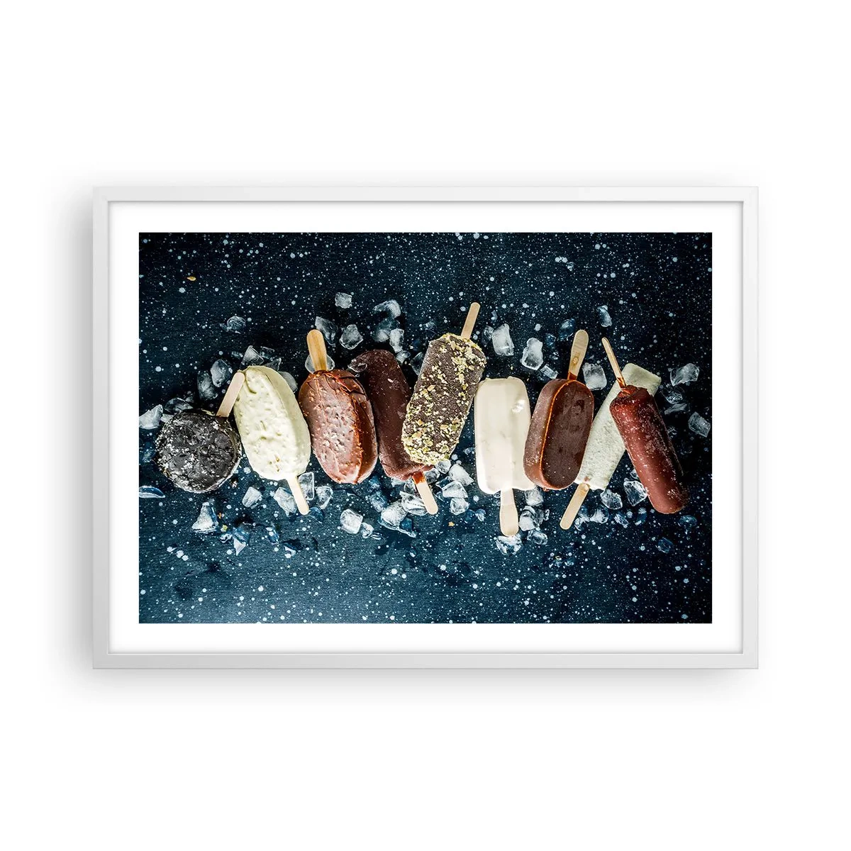Poster în ramă albă - Gustul unei veri fierbinți - 70x50 cm