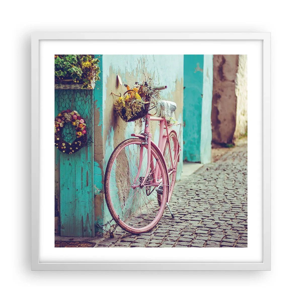 Poster în ramă albă - Mă întorc imediat - 50x50 cm