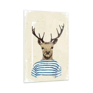 Tablou pe sticlă - Pentru că îmi plac cămășile cu dungi! - 70x100 cm