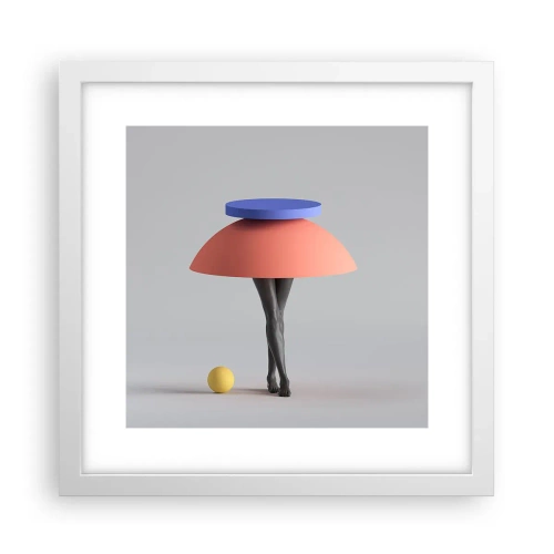 Poster în ramă albă - Compoziție suprarealistă - 30x30 cm