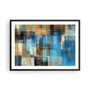 Poster în ramă neagră - Prin valul albastru - 70x50 cm