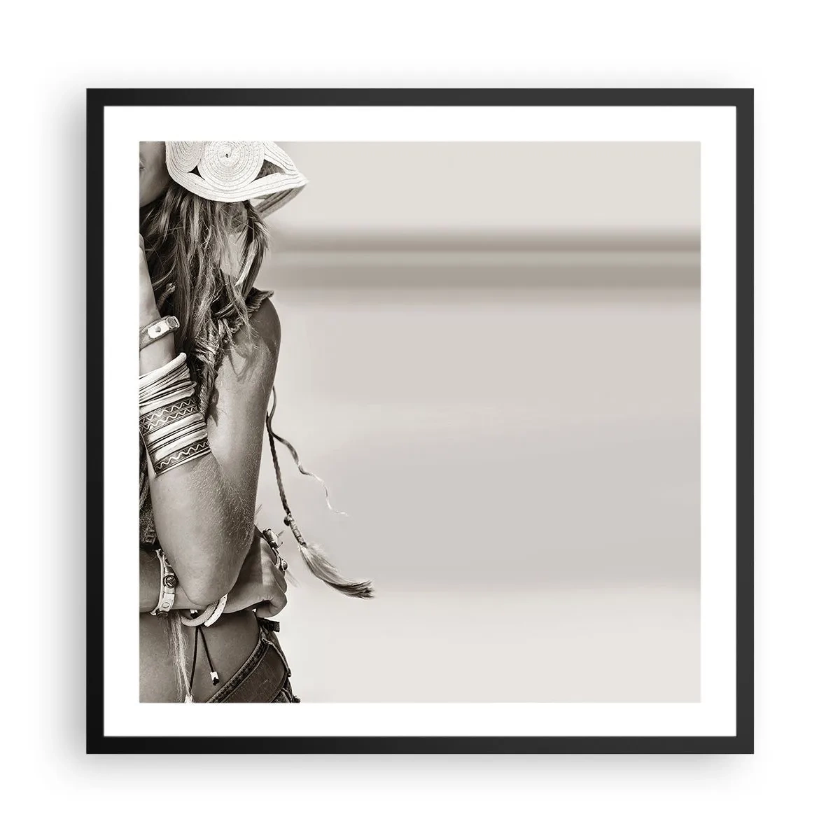 Poster în ramă neagră - Ca o fată - 60x60 cm