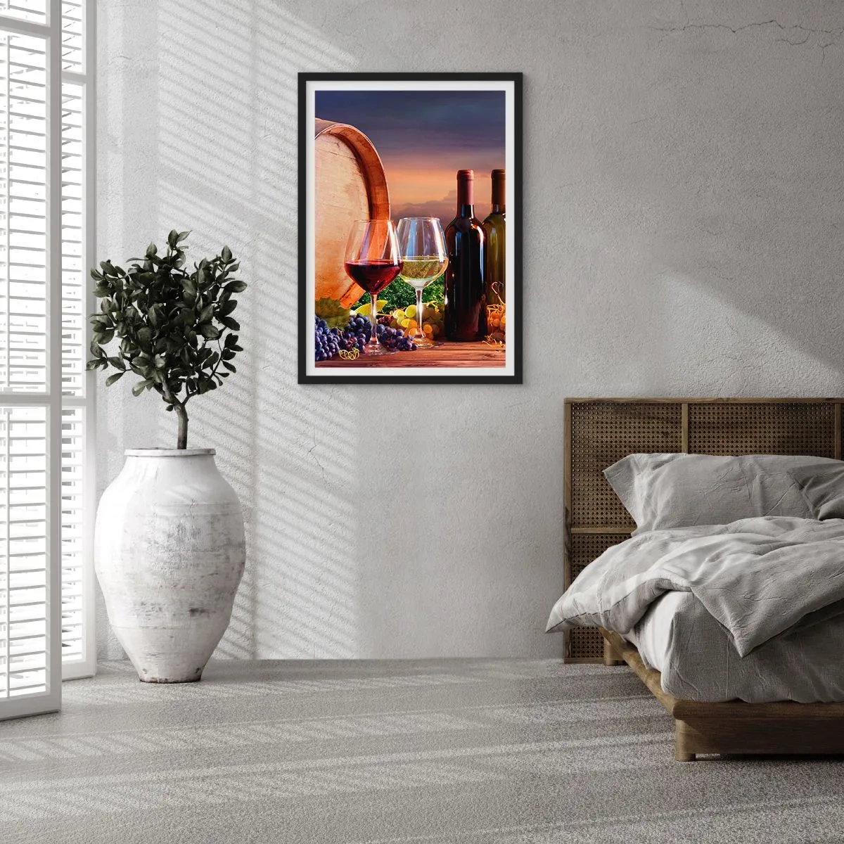 Poster în ramă neagră - Aici viața are un gust - 30x40 cm