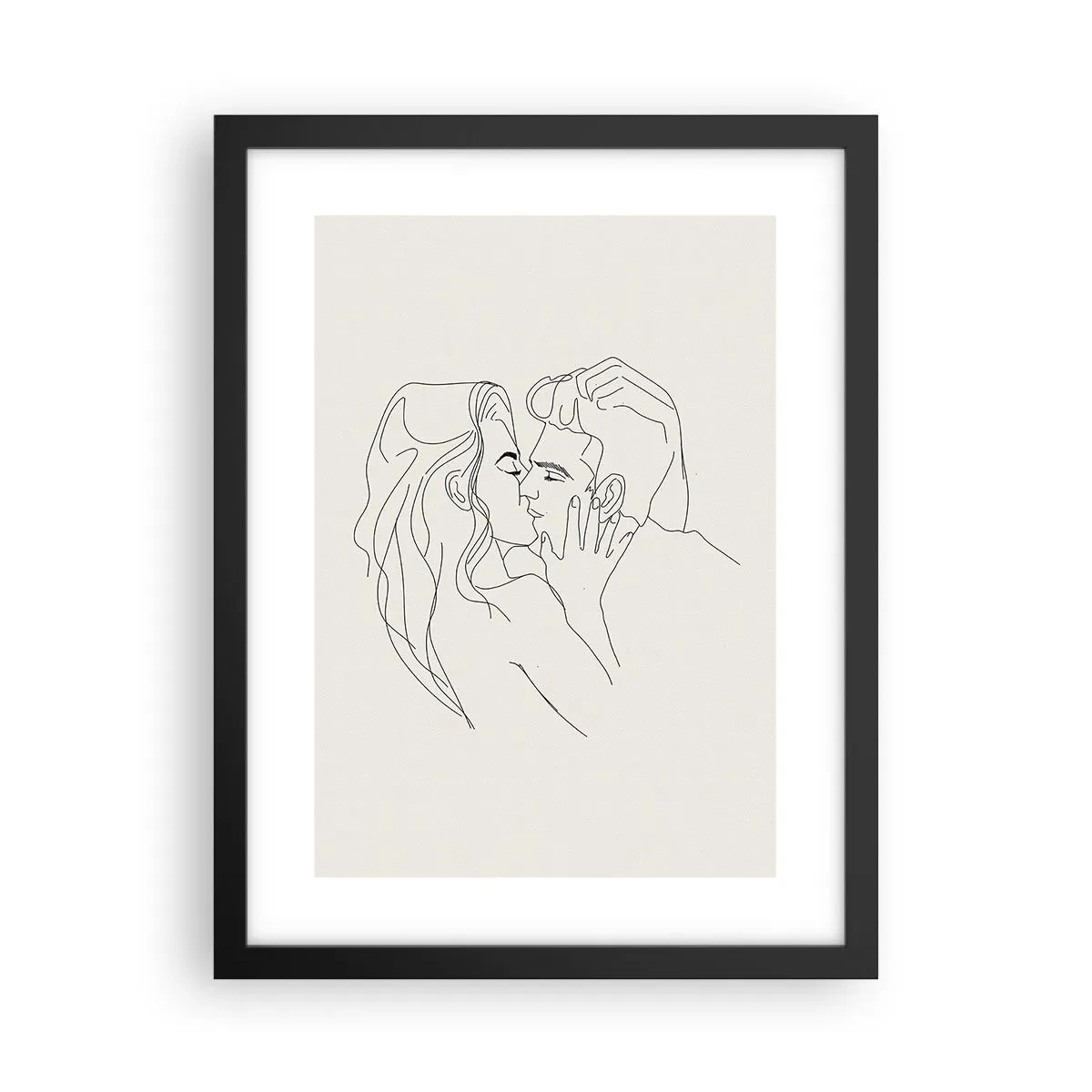 Poster în ramă neagră - Încurcați în sentimente - 30x40 cm