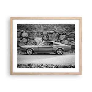 Poster în ramă de stejar deschis - Legenda anilor '60. - 50x40 cm