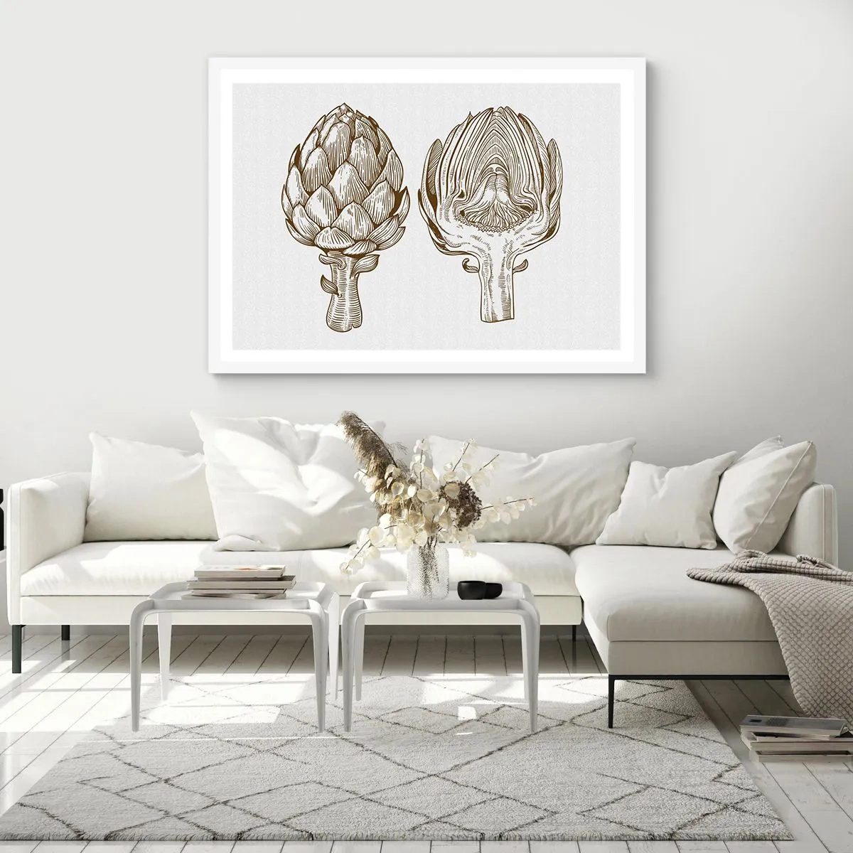 Poster în ramă albă - Lecție de anatomie - 100x70 cm