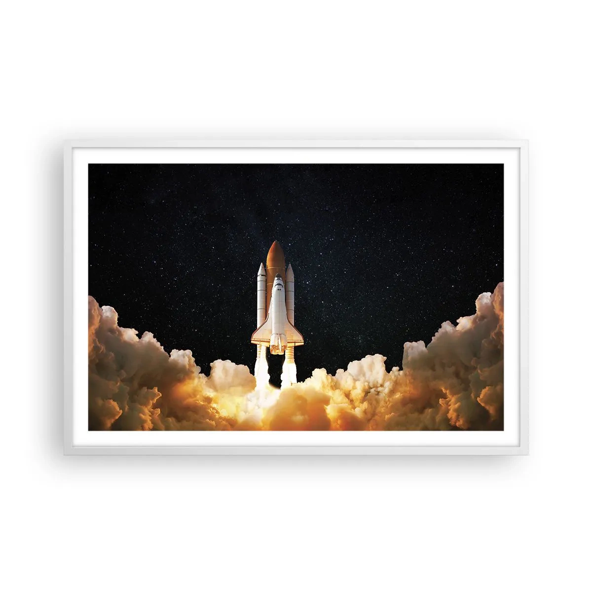Poster în ramă albă - Ad astra! - 91x61 cm