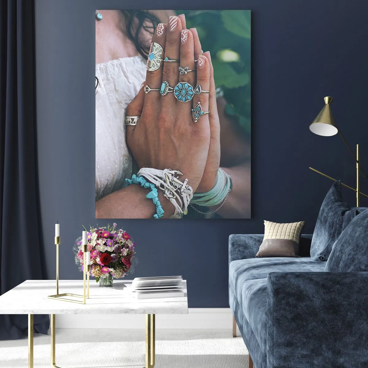 Tablou pe sticlă - Bine ați venit în centrul ființei - 70x100 cm