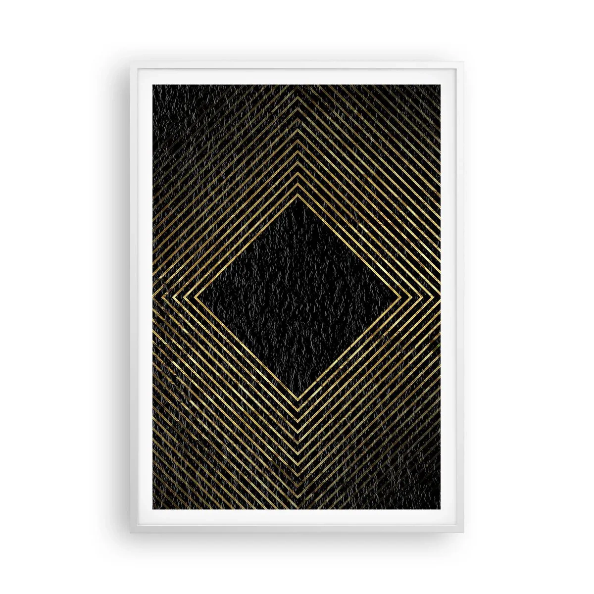 Poster în ramă albă - Geometrie în stil glamour - 70x100 cm