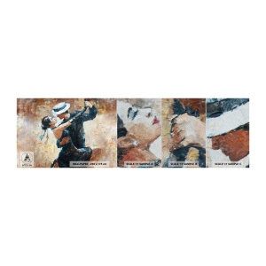 Mostră tapet Premium Sand - A la Rudolf Valentino - Abstracția, Dans, Tango - 100x30 cm