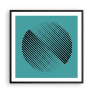 Poster în ramă neagră - Cercul - o variație geometrică - 60x60 cm